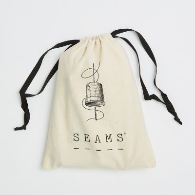 natural cotton branded drawstring bag with black cord for wholesale direct from manufacturer