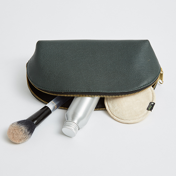 rounded vegan leather pouch bag with bottom guesset for wholesale direct from manufaturer