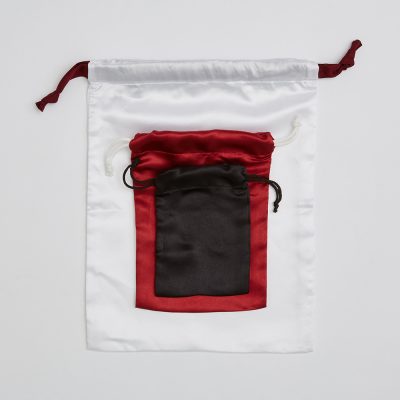 synthetic sateen drawstring bags for packaging in any shape size or colour Direct from Manufacturer