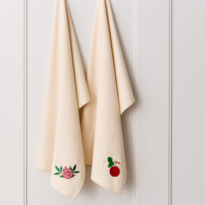teatowel with embroidery from supreme creations
