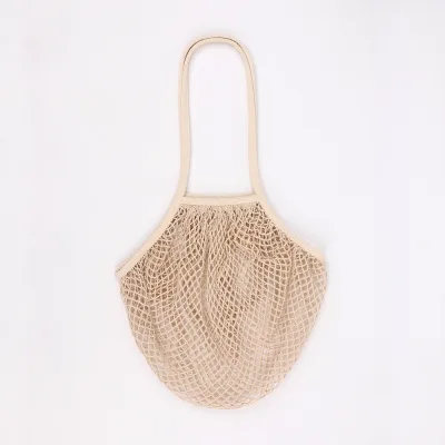 Bolsa de compras de malla de algodón para venta al por mayor